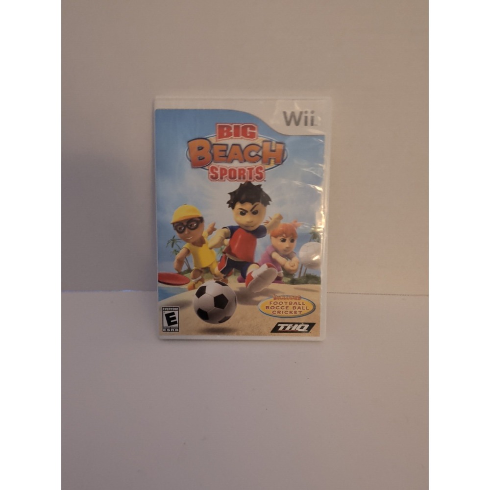 Big Beach Sports Nintendo Wii THQ CIB Complete Volleyball Soccer Cricket